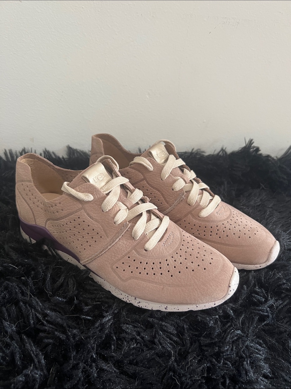 UGG Women's Blush Suede Lace-Up Sneakers